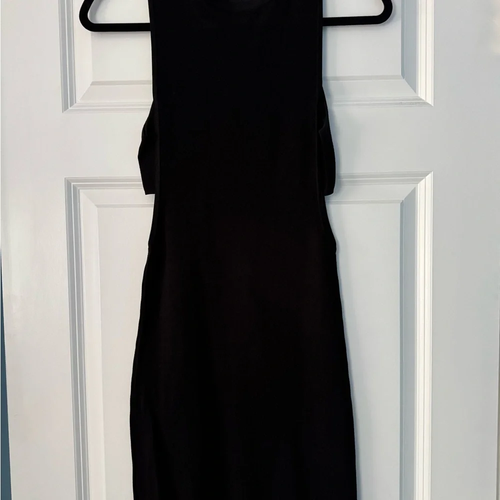 NWT 360 Sweater Black Cut Out Dress - Picture 3 of 4